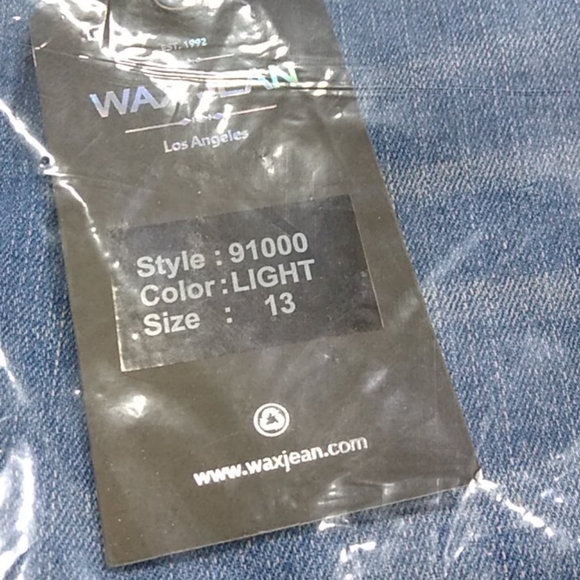 Wax Light Wash Mid Waist Boot Cut Jeans - Picture 9 of 9